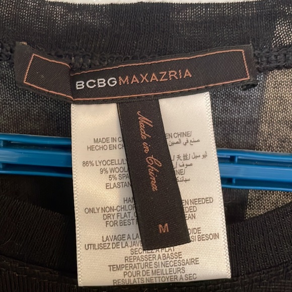 Black sheer bcbg midi knit dress - Picture 2 of 3